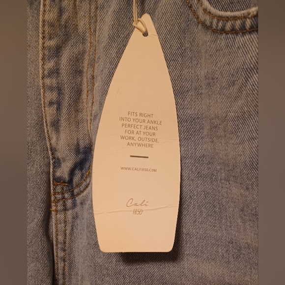 Cali 1850 Women's Denim Jeans Size 13/31 Cuffed NWT - Picture 7 of 13